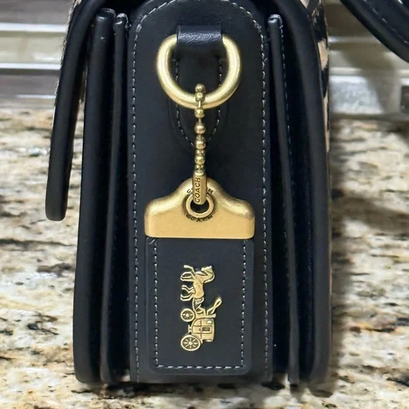 Coach Rogue Top Handle In Haircalf with Leopard Print NWT - Picture 4 of 11